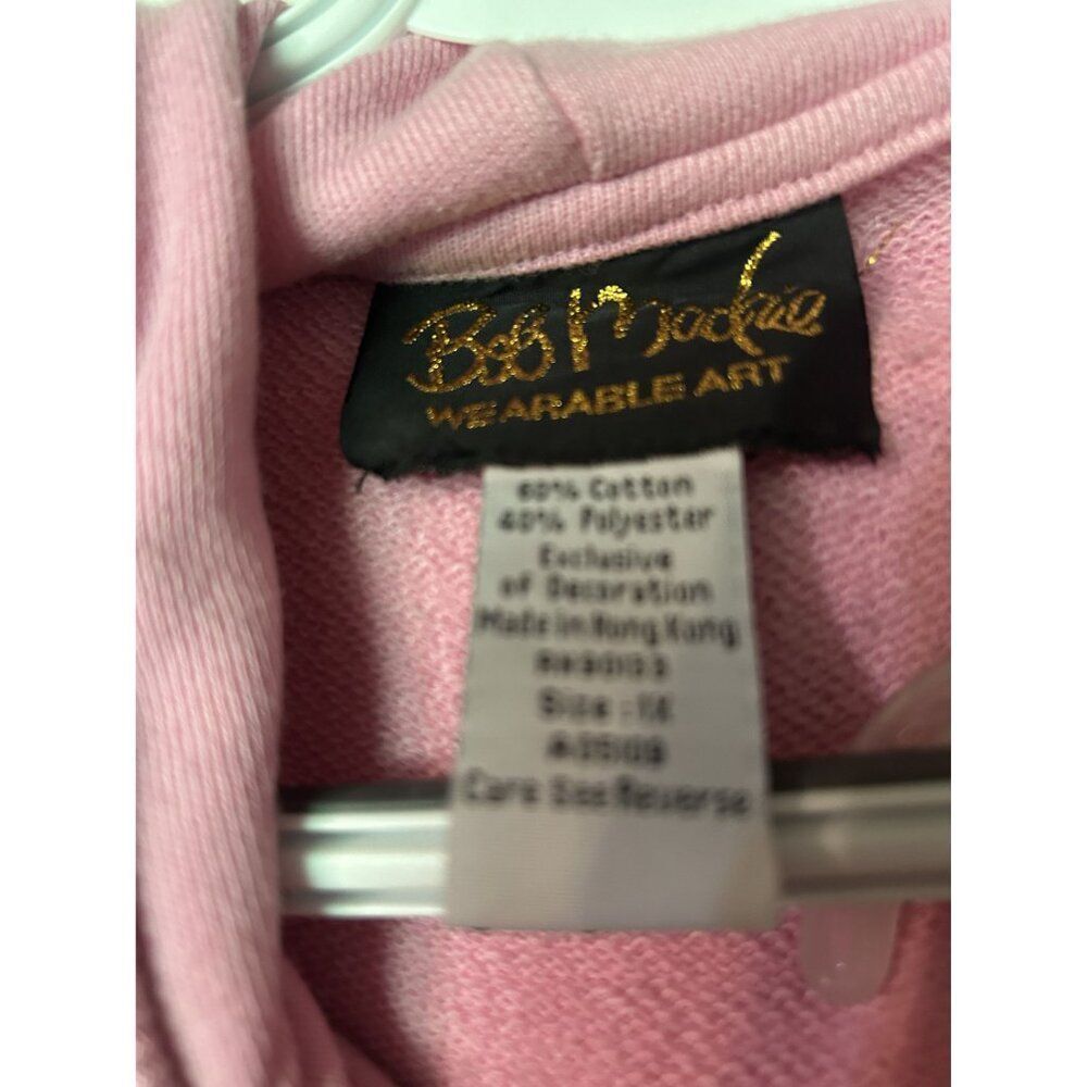 Bob Mackie Wearable Art Pink Kangaroo Hoodie & Pants Set 1X - Picture 2 of 6